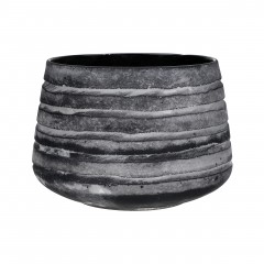 POT RORO RUSTIC GLASS BLACK 